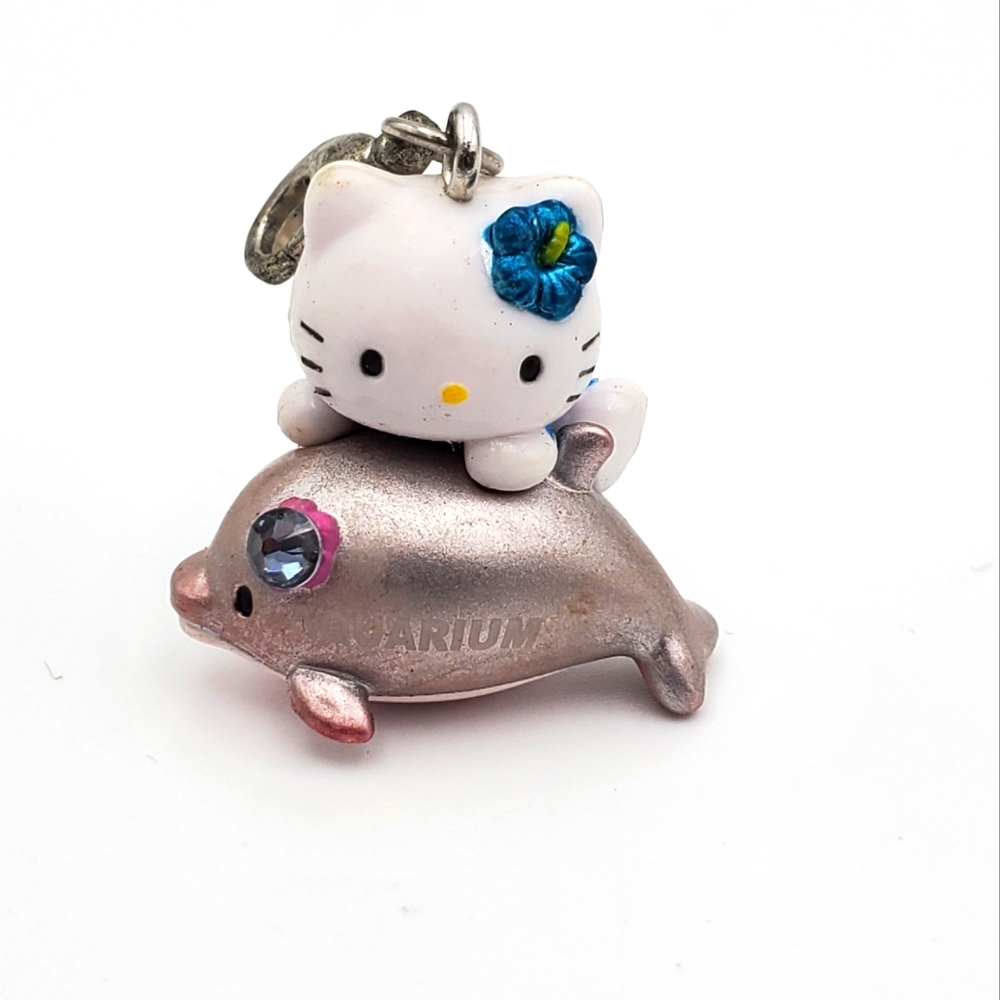 Hello Kitty 2007 Dolphin Aquarium Netsuke Gotochi Sanrio Japan Keychain Charm